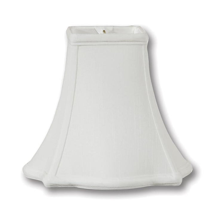 Off White Square Out Scallop Bell- Tissue Shantung