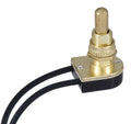 On-Off Push Canopy Switch with brass plated knob, 5/8"shank