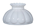 Opal Glass Melon Shade, Crimped Top, 10 inch fitter