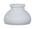 Opal Glass Rib Shade, 6 inch fitter