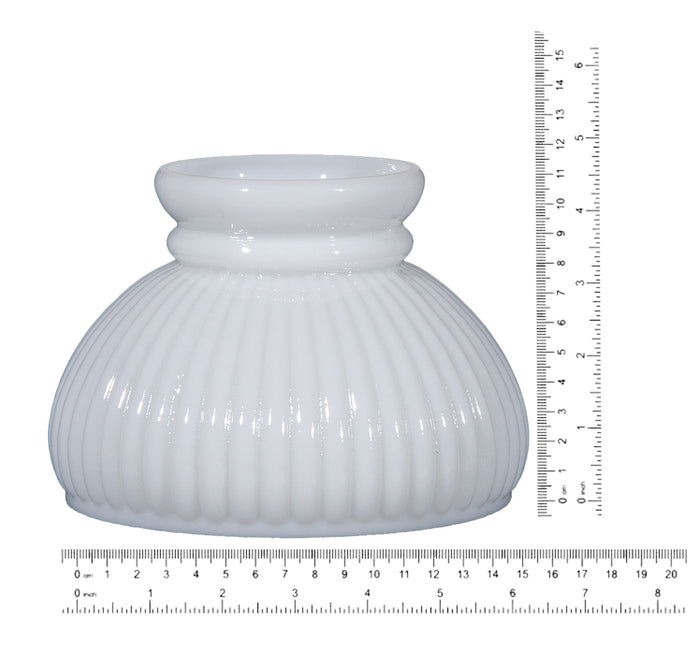 Opal Glass Rib Student Shade, 6 inch fitter (00220)
