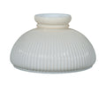 Opal Glass Student Shade, Ribbed Design Cream Background, 10 inch fitter