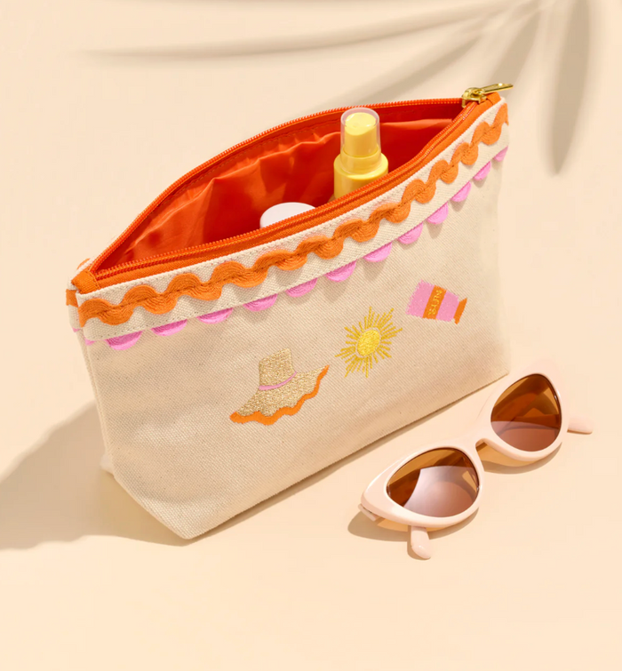 Orange zip pouch