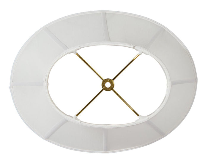 Oval Bell Lamp Shades - Eggshell Color, Tissue Shantung Material