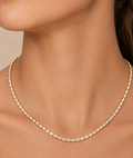 Oval Cut Tennis Necklace