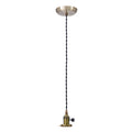 Pendant with Antique Brass Hardware, 2-1/4" Fitter, Adjustable Length (69141A)