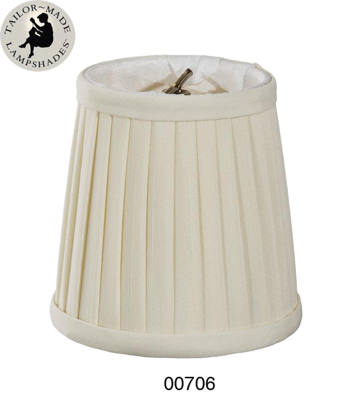 Pleated Mini Deep Drum Shade- Tissue Shantung