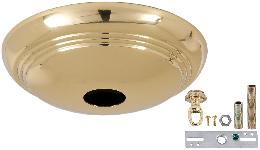 Polished and Lacquered Solid Spun Brass Ribbed Canopy Kits