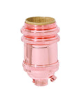 Polished Copper Finish Tall, Keyless Heavy Turned Brass Socket w/ Ground Screw Terminal