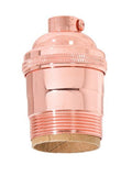 Premium Polished Copper Finish Heavy Turned Brass Keyless Short Socket, UNO Thread