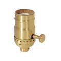Premium Quality Turn Knob Brass Socket, No UNO Thread, Satin Brass - Choice of Interior Function