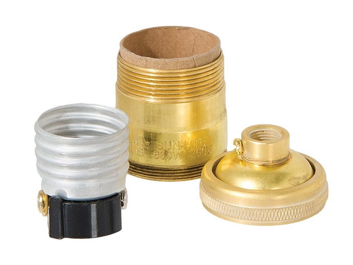 Premium Unfinished Heavy Turned Brass Keyless Short Socket, UNO Thread