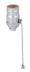 Pull Chain (On-Off) Med. Base Lamp Socket with Nickel finish