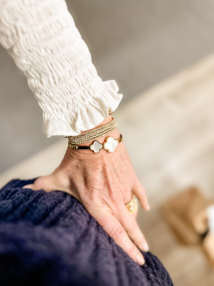 Quatrefoil Bangle Bracelet