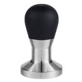 57 mm Coffee tamp with black round rubber end on a white background
