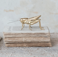 Resin & Metal Grasshopper, Gold Finish