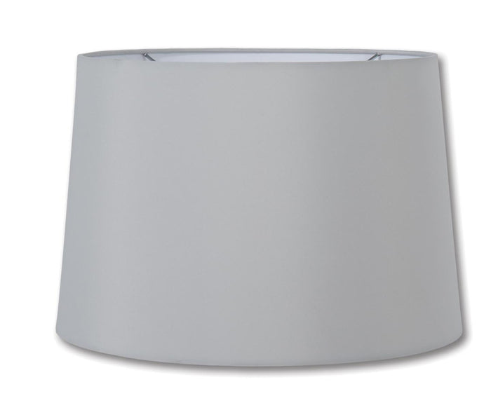 Retro Drum Lamp Shades - Dove Grey Color, Microfiber Chiffon, Nickel Plated Washer Fitter
