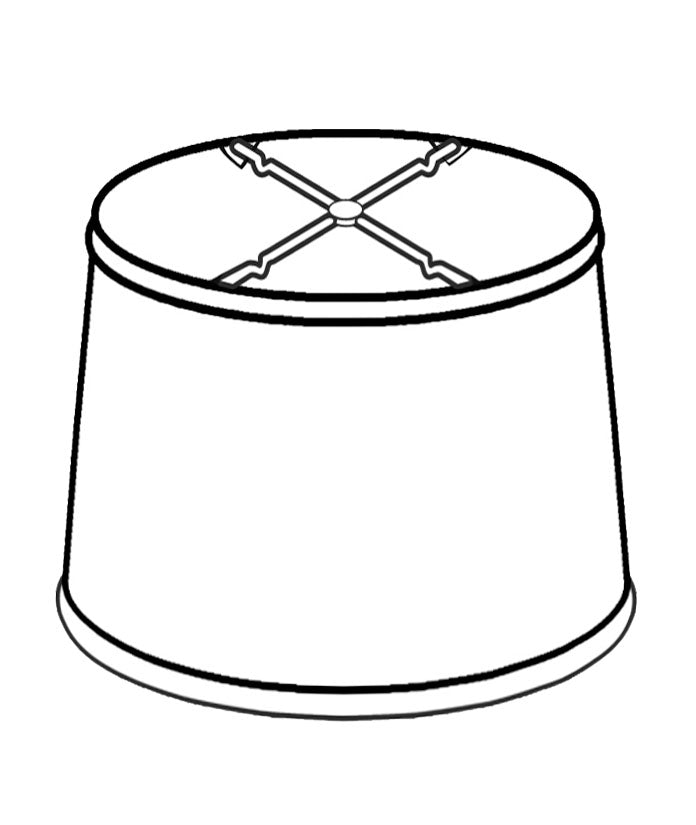 Retro Drum Lamp Shades - Dove Grey Color, Microfiber Chiffon, Nickel Plated Washer Fitter