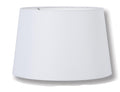 Retro Drum Lamp Shades - White Color, Microfiber Chiffon, Nickel Plated Washer Fitter