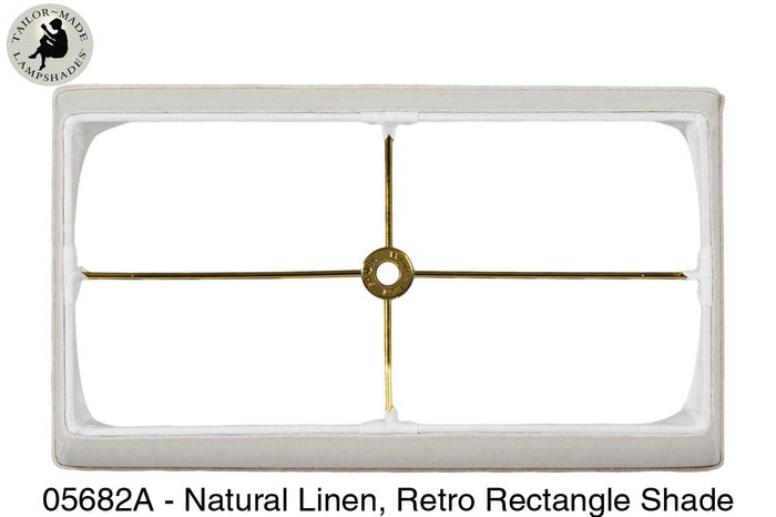 Retro Rectangle Lamp Shades - Natural Color, 100% Fine Linen Material