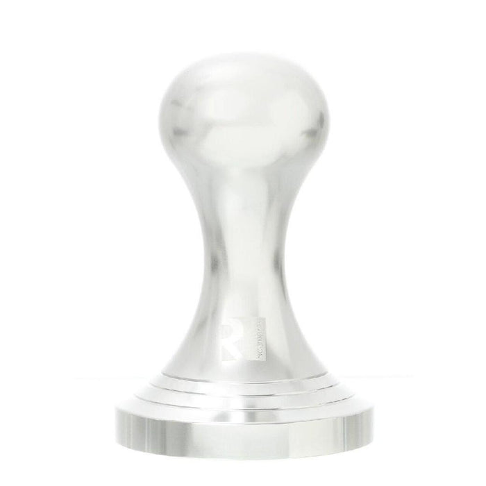 58.3 mm aluminum stainless steel tamper displayed on a white background