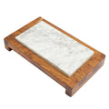 Rico & Plato abiko teak sushi server displayed on a white background