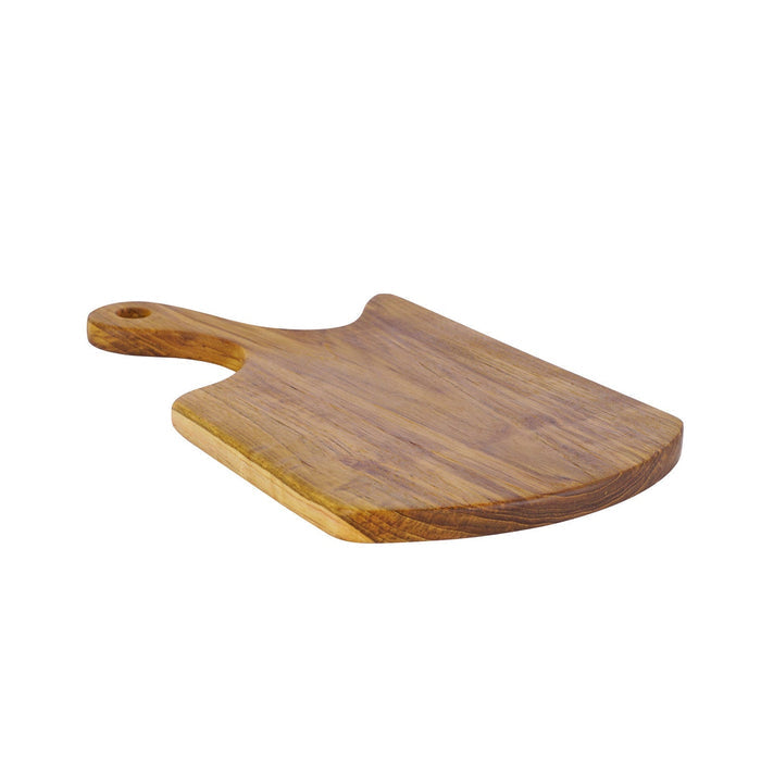 Rico & Plato calamint teak cutting board serving platter displayed on a white background