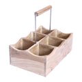 Rico & Plato kent oak bottle and glass holder with whitewash finish displayed on a white background