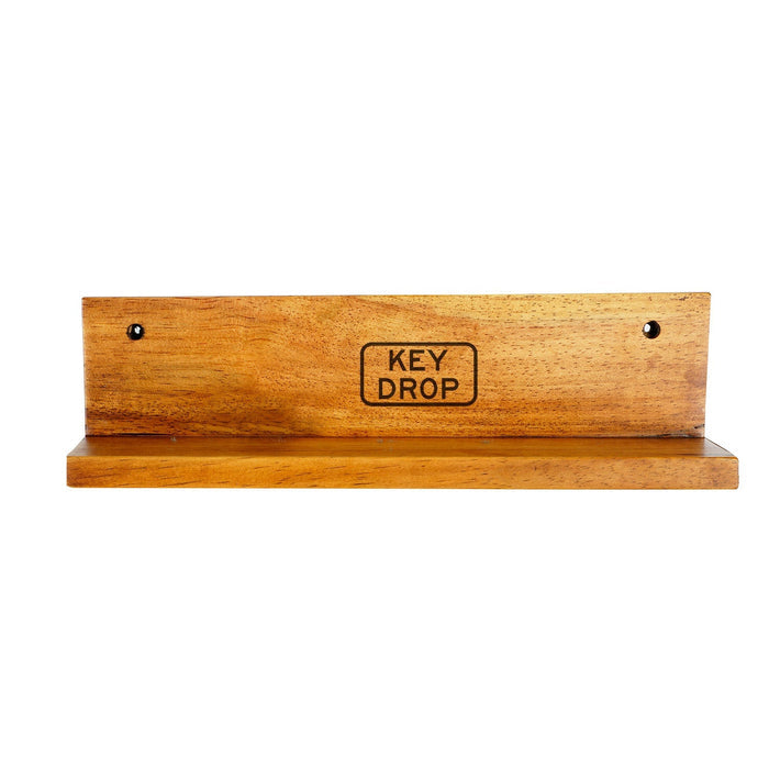 Front view of Rico & Plato lucky wooden key hanger displayed on a white background