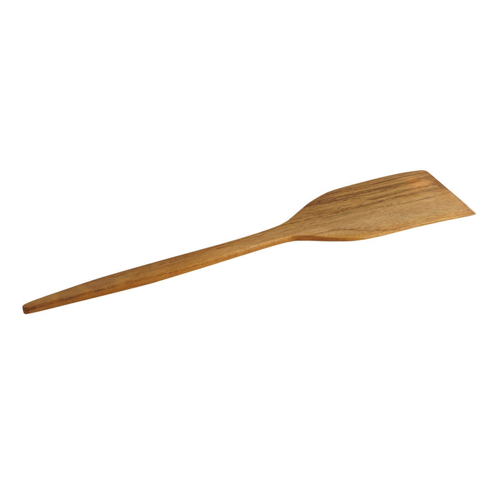 Extra large teak spatula displayed on a white background
