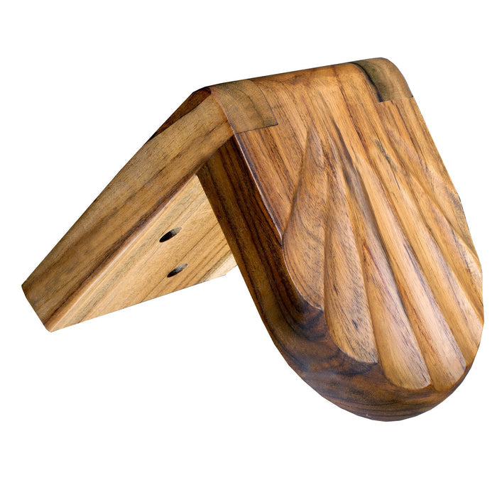 Rico & Plato teak shower foot rest displayed on a white background