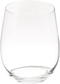 A clear, round, stemless Riedel O Wine Tumbler Viognier/Chardonnay glass designed for enhancing the freshness and flavors of white wines.