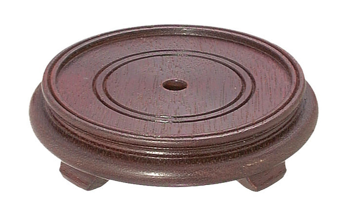 Rosewood Finish, Footed Oriental Wooden Bases