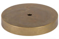 Round Unfinished Cast Brass Lamp Base, Choice of Size 4 to 6" Dia.