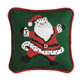 Santa Needlepoint Mini Pillow