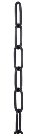 Satin Black 6 Gauge Straight Sided Oval Steel Chain