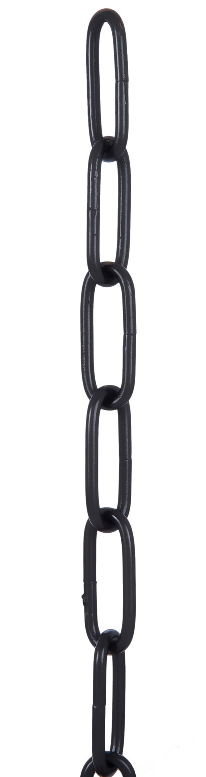 Satin Black 6 Gauge Straight Sided Oval Steel Chain