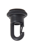 Satin Black Finish Cast Brass Quick Hook Screw Collar Loop, 1-3/4" Tall, 1/4F Tap