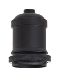 Satin Black Finish Die Cast Aluminum E-26 Socket Cover with E-26 Socket and Mounting Hardware