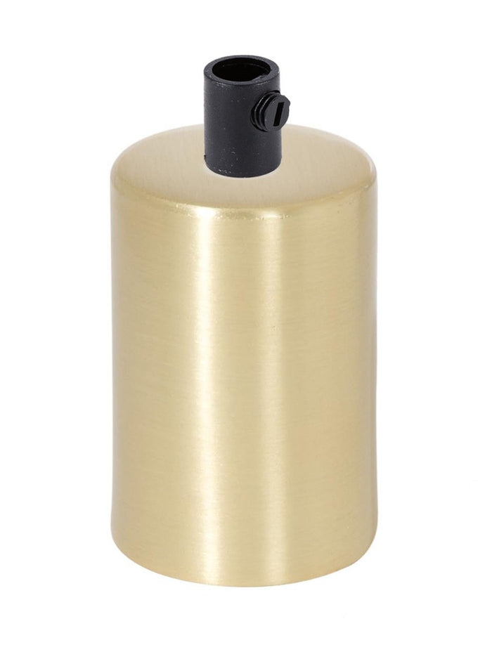 Satin Brass E-26 Lamp Socket Cup with COMPLETE with Socket and Mounting Hardware