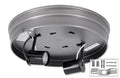 Satin Nickel Finish Flush Mount 8 Inch Wired Shade Holder