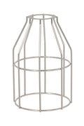 Satin Nickel Finish Steel Wire Bulb Cage, Slip On Washer Type
