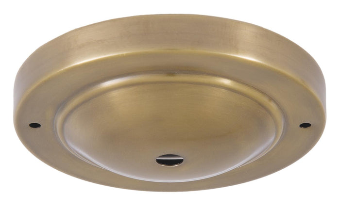 Shallow Dome Shape Antique Brass Canopy & hardware kit with matching finish