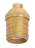 Short Keyless Unfinished Brass Socket, No UNO Thread