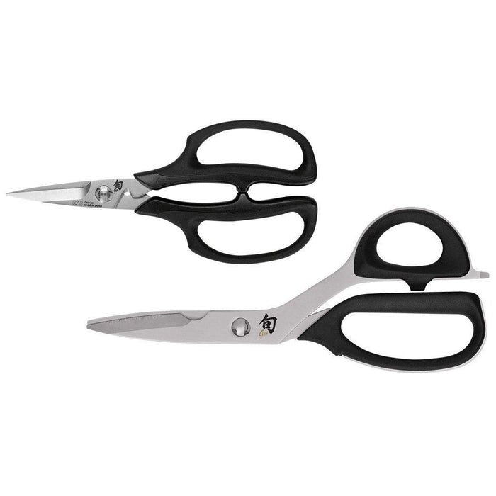 Shun 2 Piece Kitchen Shears Set displayed horizontally on a white background