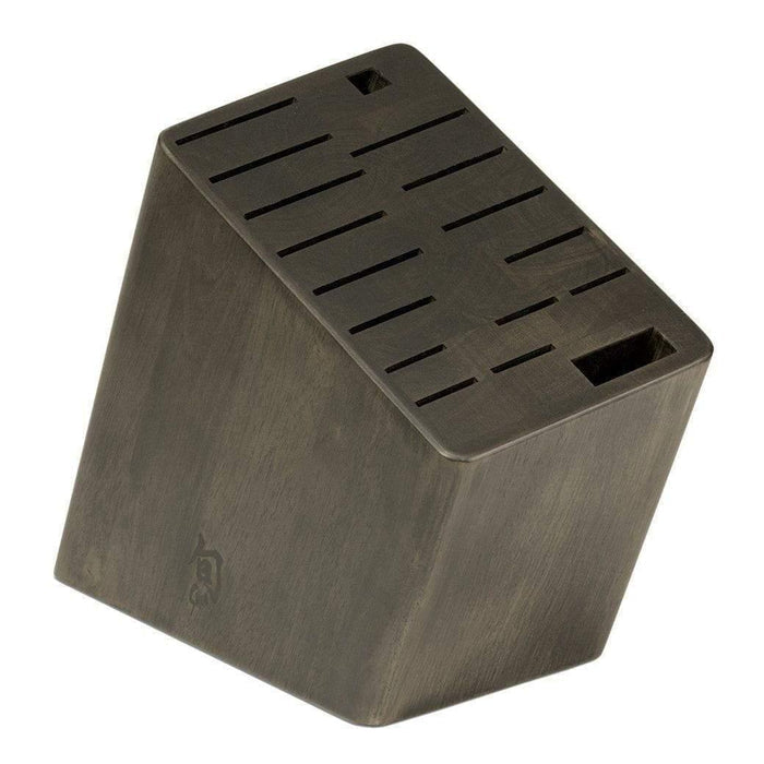 Shun walnut Angled Block displayed on a white background