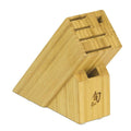 Shun Bamboo Slimline Block: 6-Slot displayed on a white background
