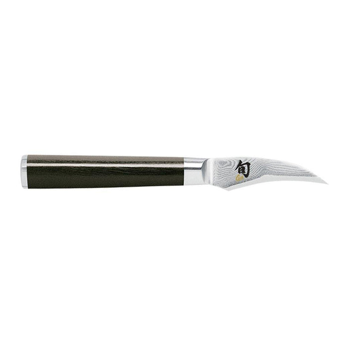 Shun Classic Bird's Beak Paring Knife - 2.5″ displayed horizontally on a white background