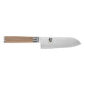 5.5 inch Shun Classic Blonde Santoku Knife displayed horizontally on a white background