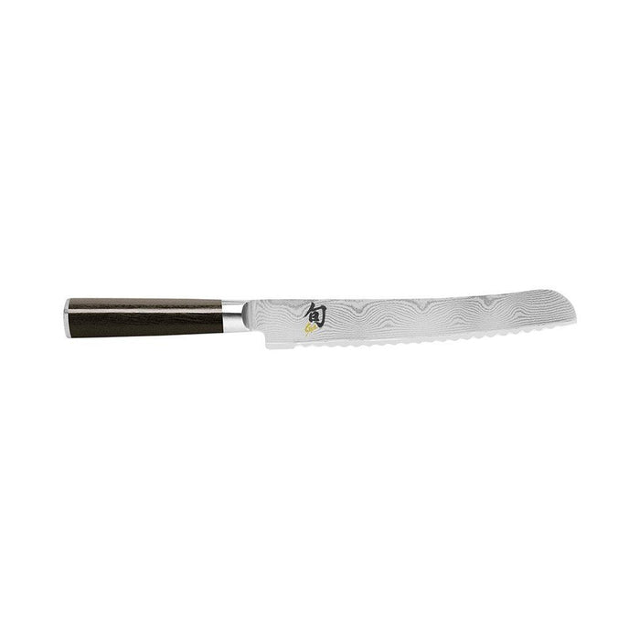Shun Classic Bread Knife - 9″ displayed horizontally on a white background